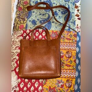 Madewell Small Transport Crossbody Brown Leather Tote